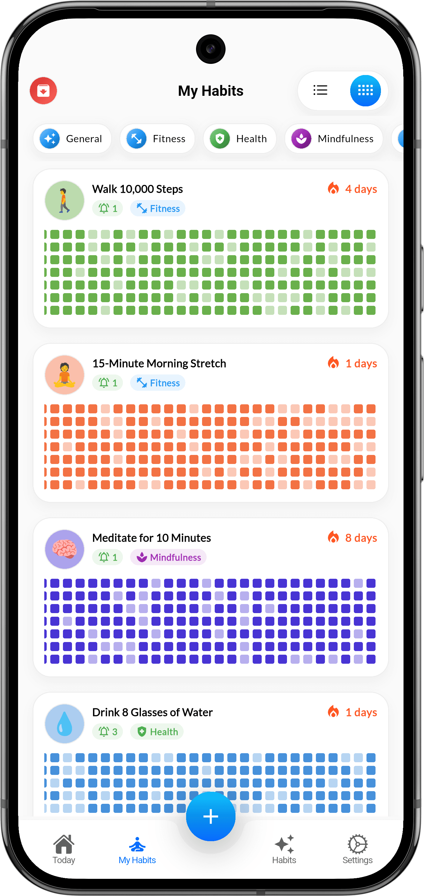 Habigrow App Interface - Progress Analytics 2