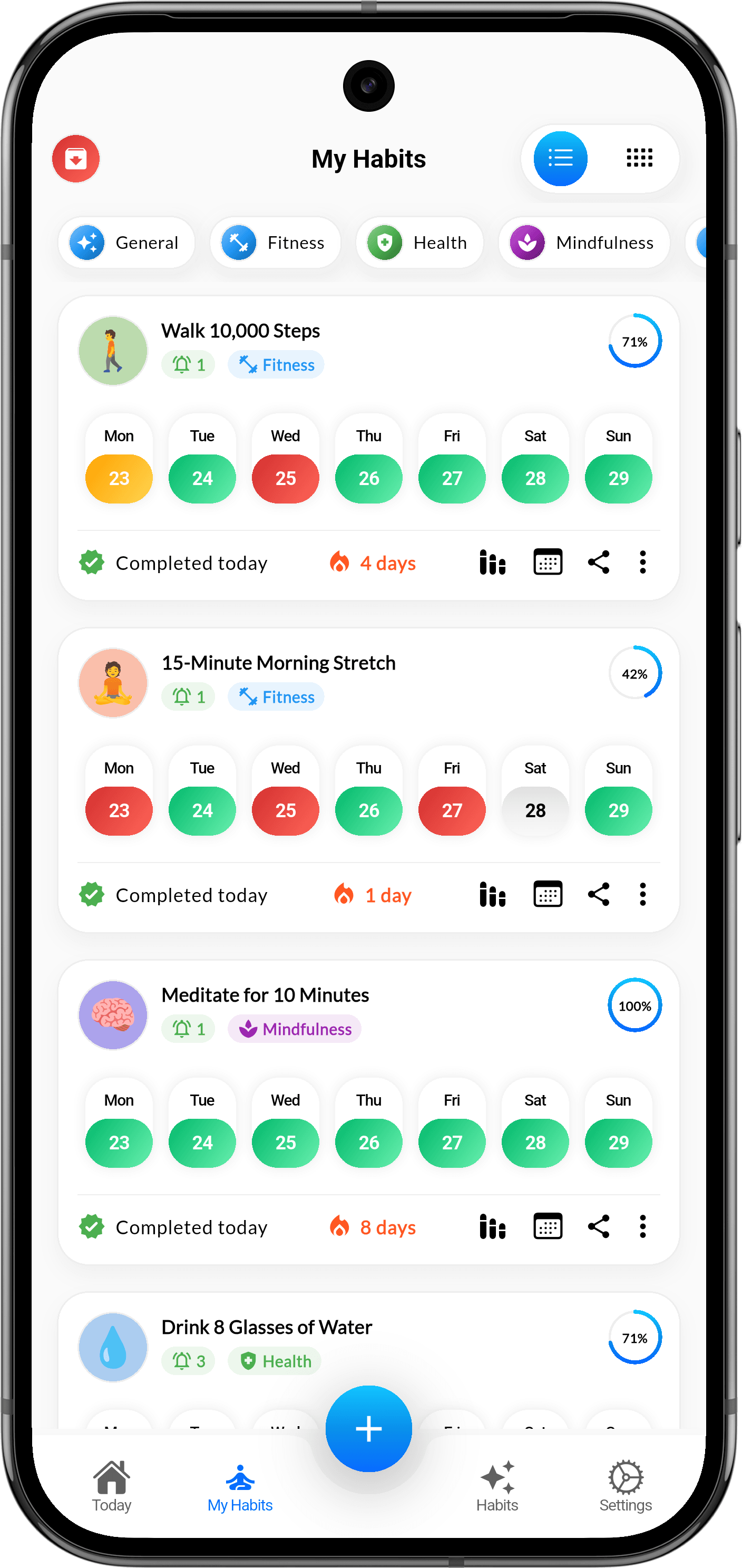 Habigrow App Interface - Habit Creation 3